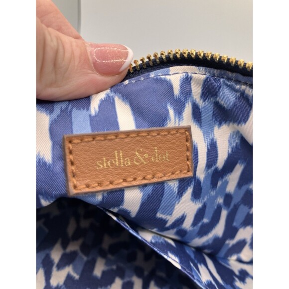 New Stella and Dot All In Pouch Clutch Stripped Design Fashion With Monkeys - Picture 4 of 6